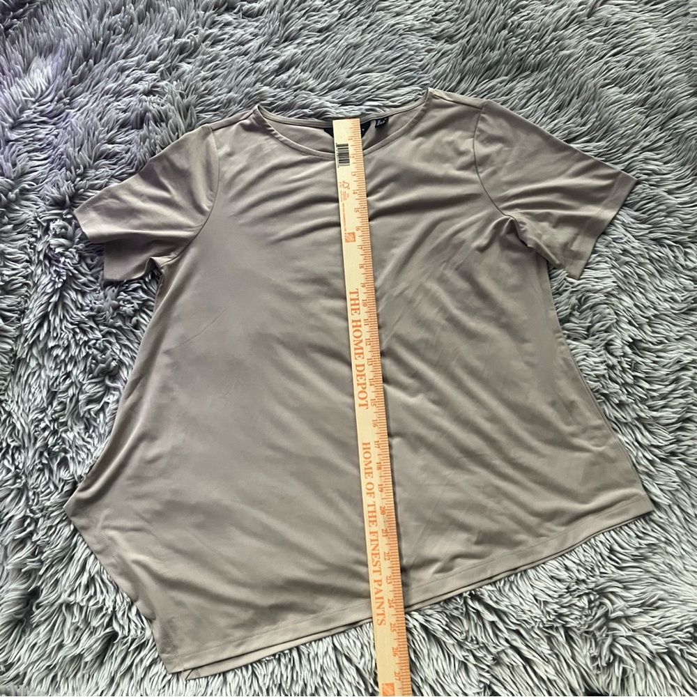 Susan Graver MEDIUM Blouse-Every Day Liquid Knit Asymmetrical Tunic Poly Spandex - Picture 8 of 13